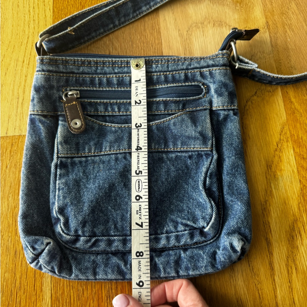 Denim Blue Jean Crossbody Bag Purse - Picture 6 of 8